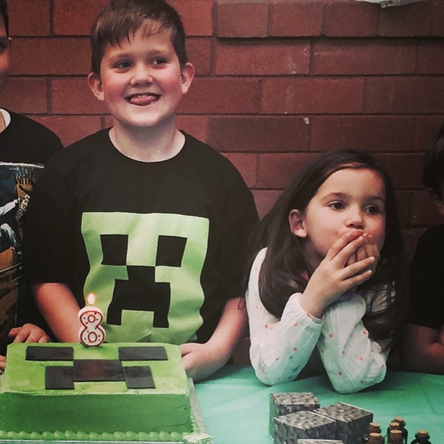 minecraft enderman birthday cake