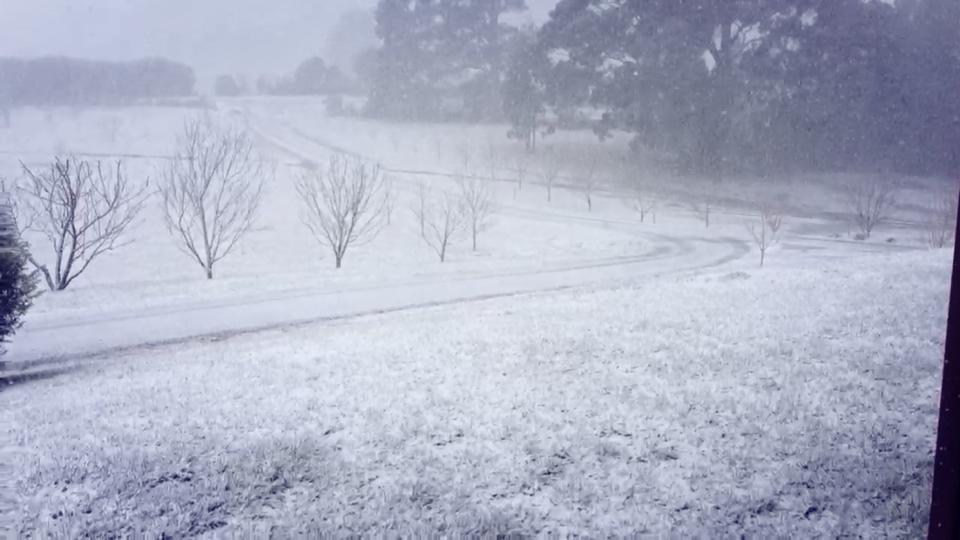 Winter is Here : Snow Falls in Cool Country, Victoria