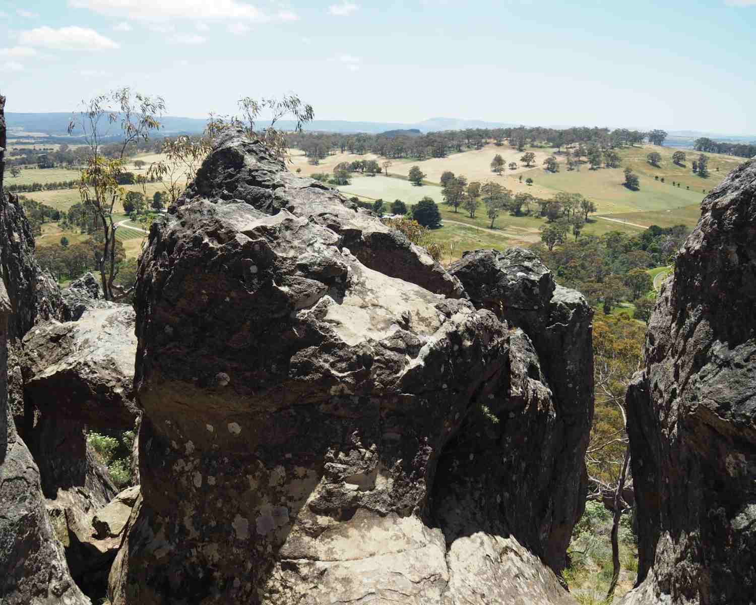 The view from Hanging Rock in Victoria