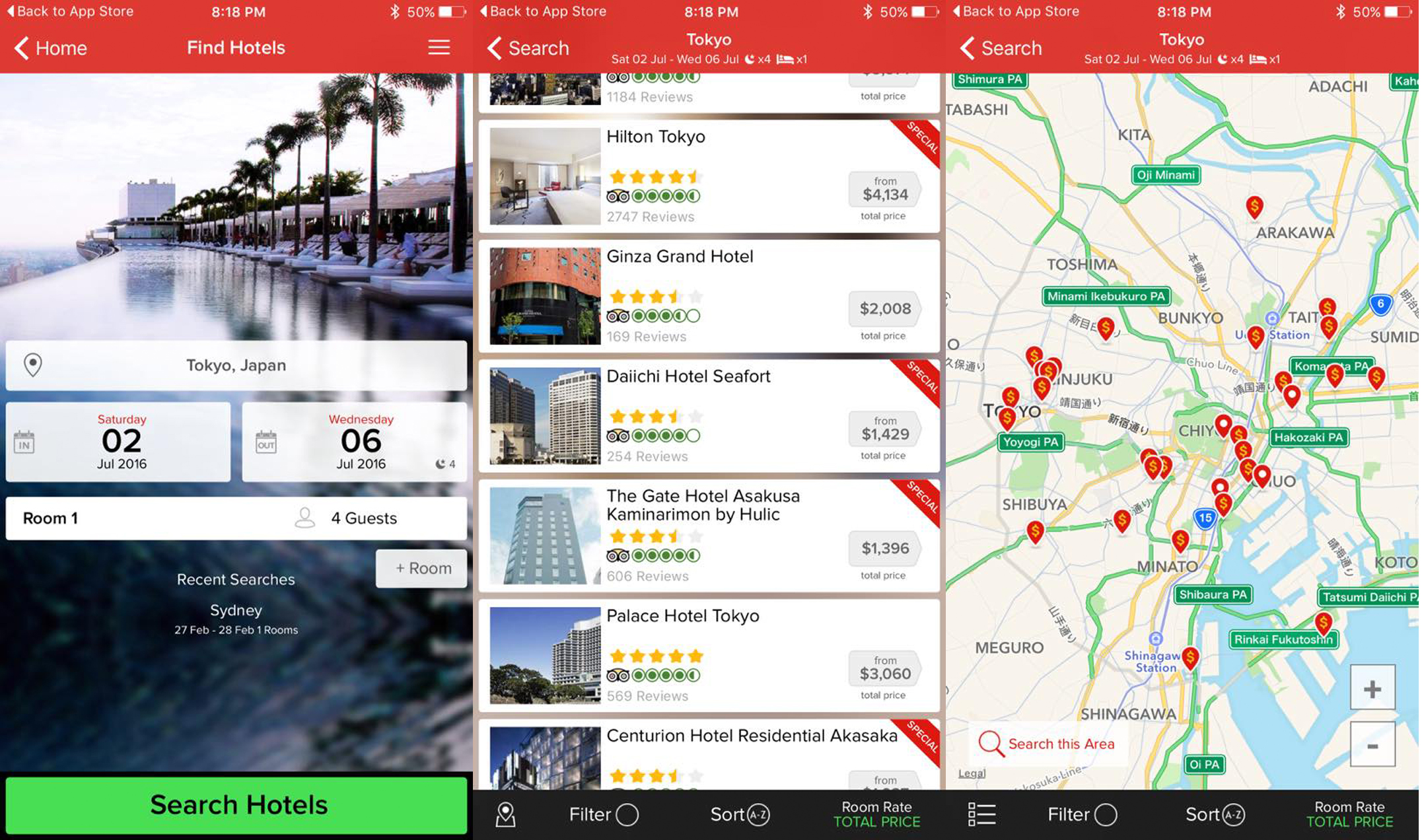 Webjet : Planning Your Trip On Your Phone