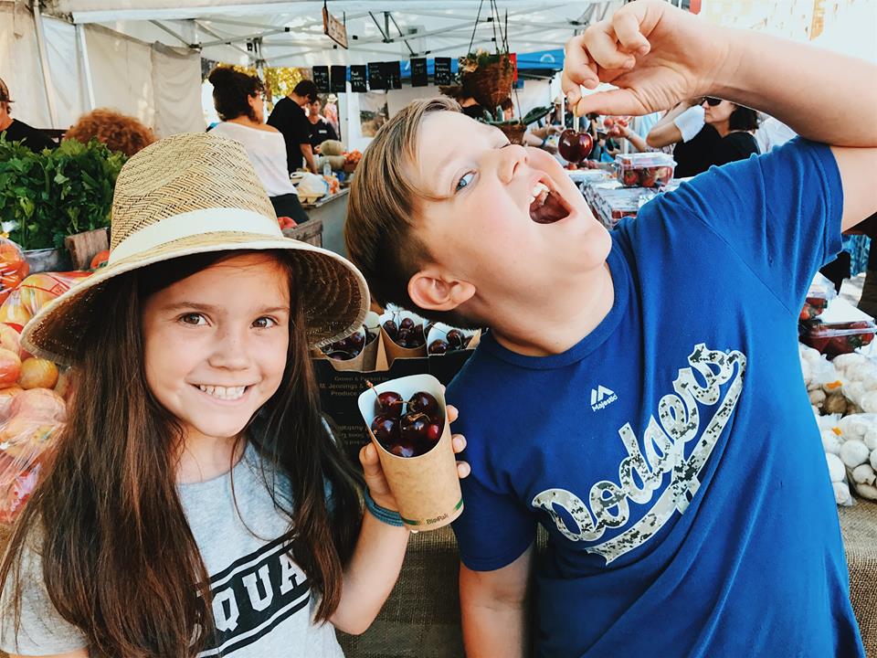 Salamanca Market with kids