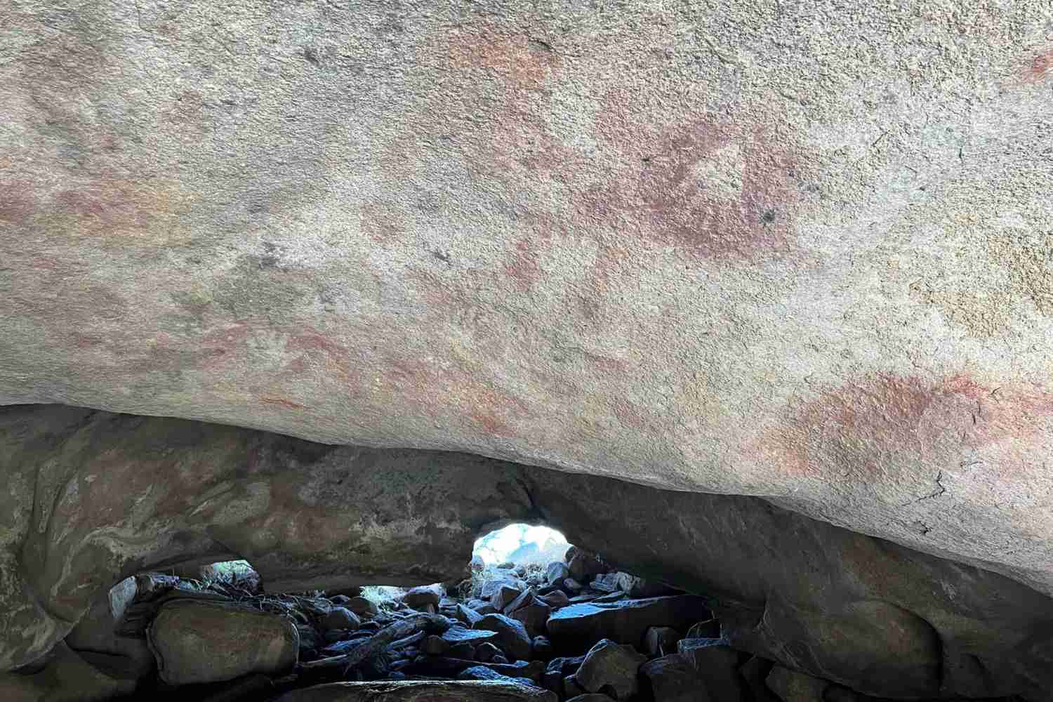 Hand stencils in Mulka's Cave