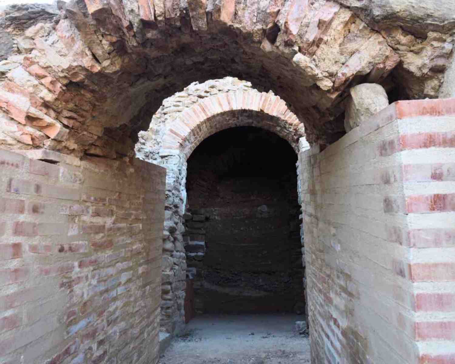 Gladiator tunnel in Ancient Stobi Macedonia