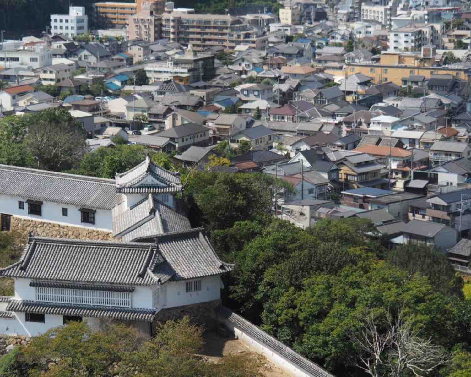 View from the top floor Himeji Castle