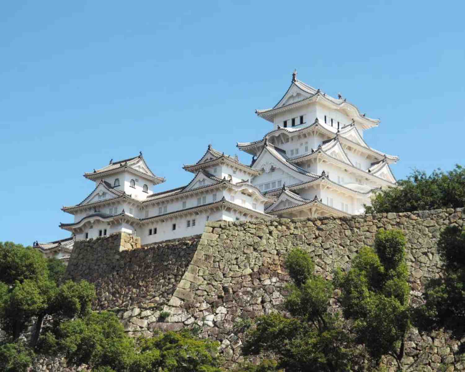 Himeji Castle in Japan view