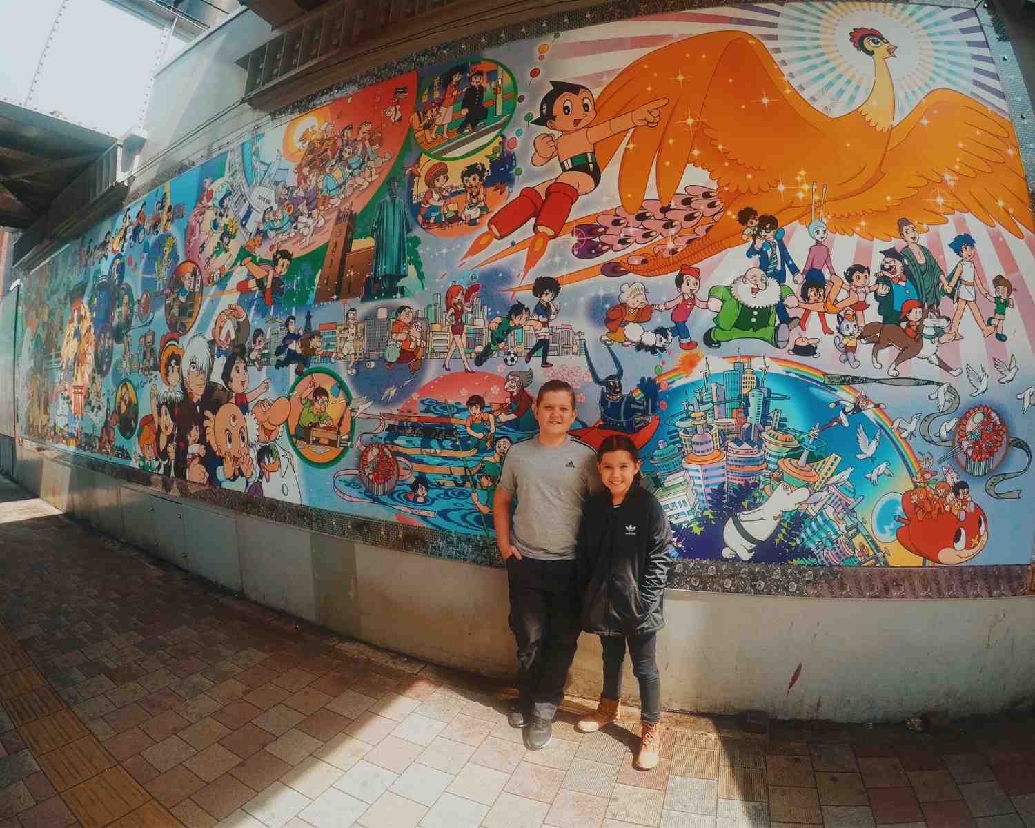 Astroboy mural in Japan