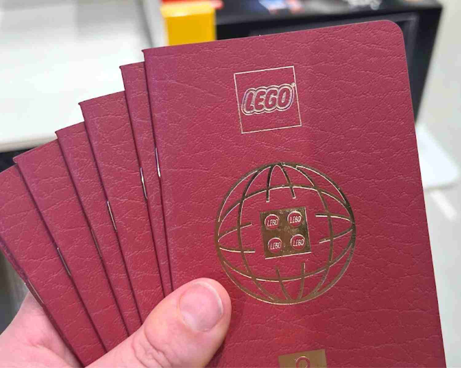 The famous LEGO Passports available at Sydney LEGO shops