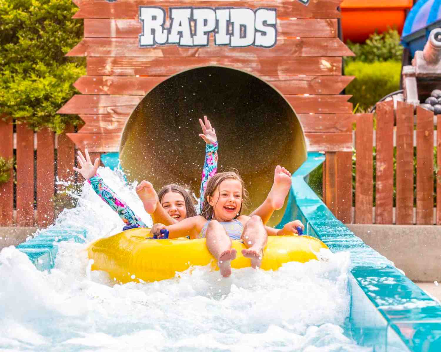 Explore the rapids at Adventure Park Geelong Water Park with kids