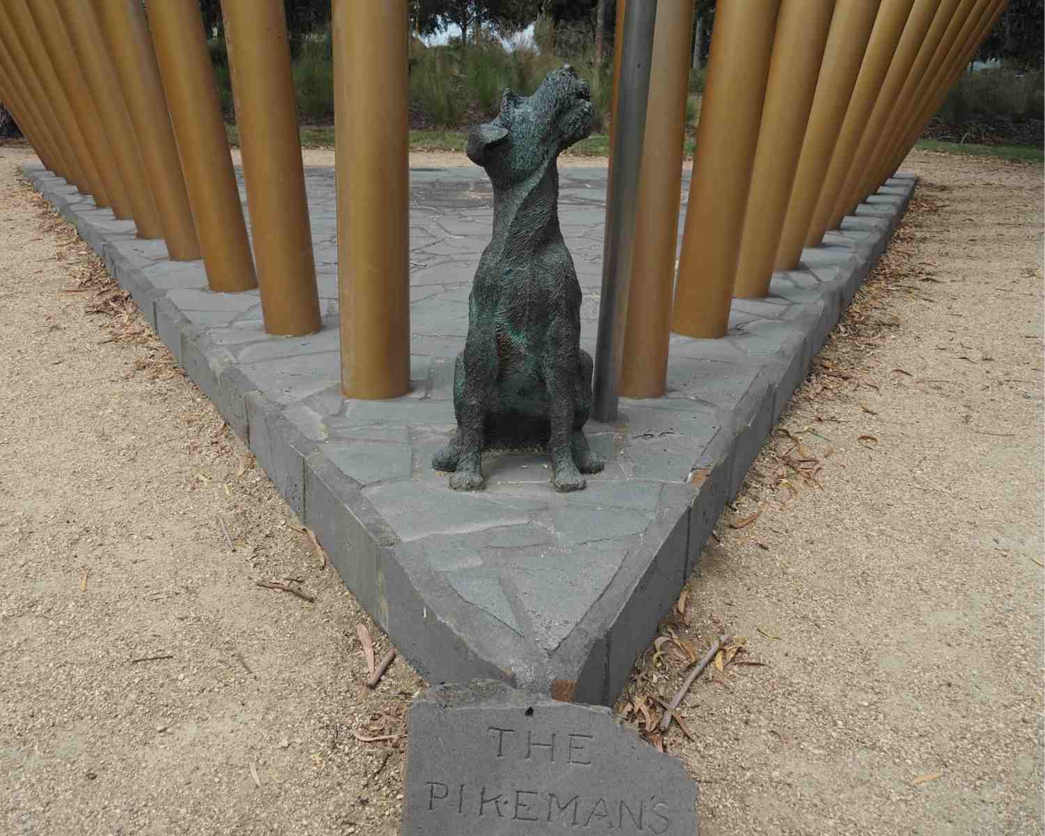 The Pikeman's Dog monument in Ballarat, part of the Eureka Stockade historic site