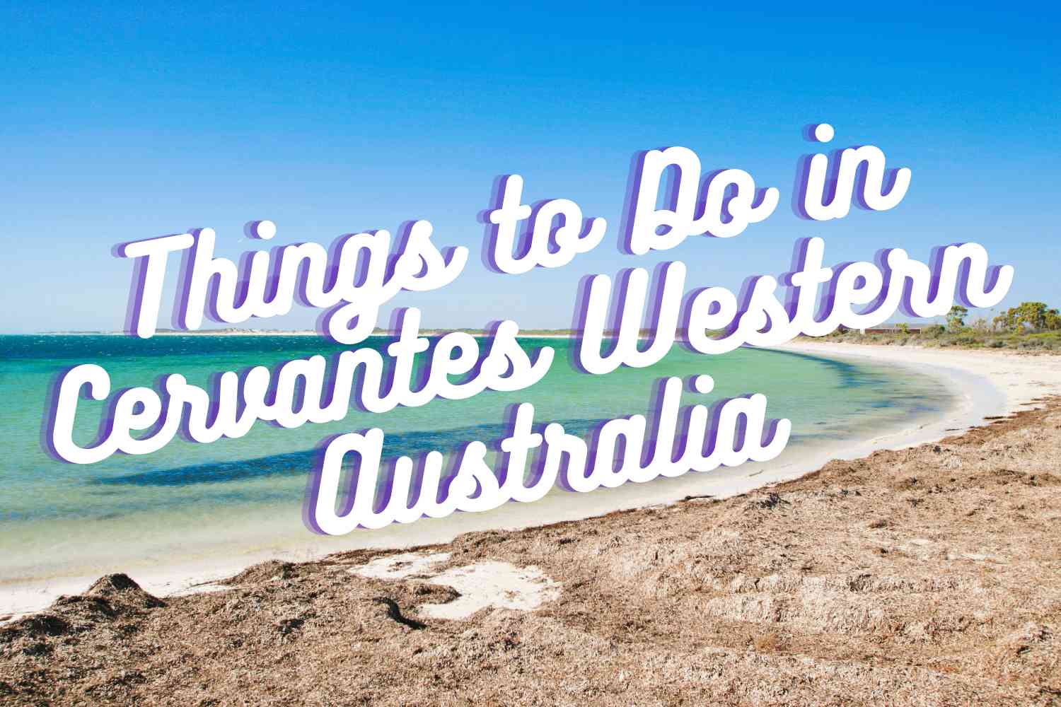 Things to do with kids in Cervantes Western Australia WA. Image shows a beach in the area