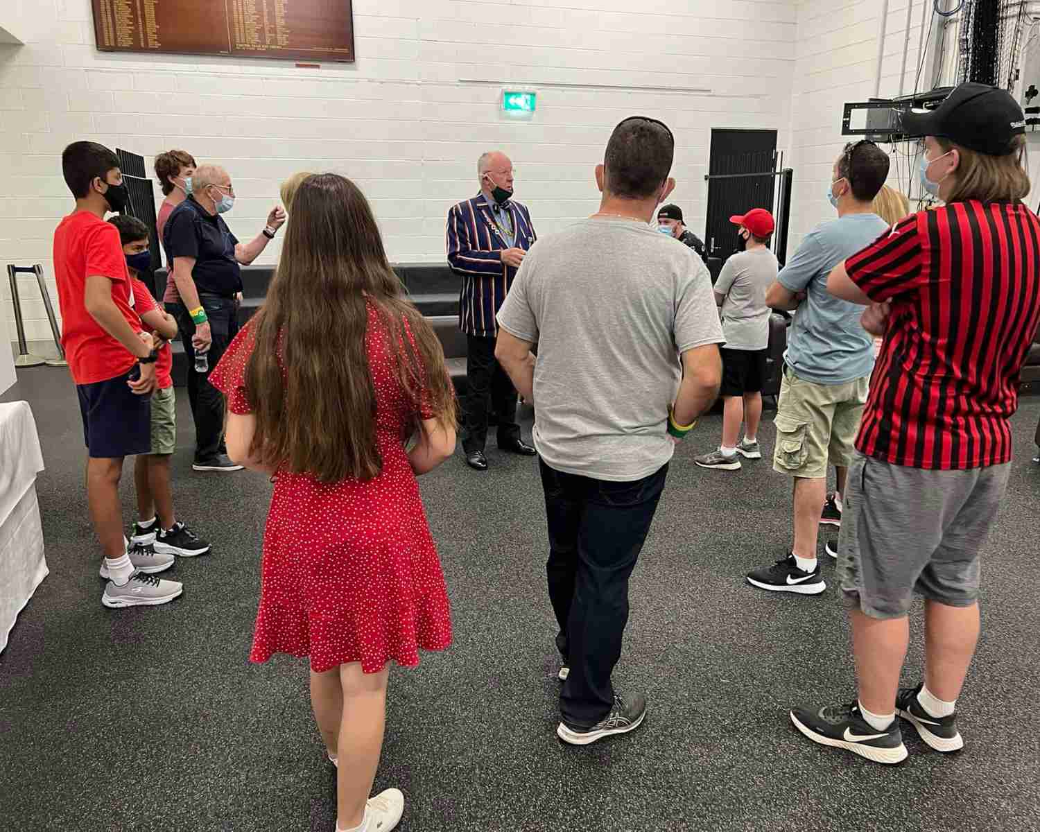 Exploring the change rooms on the MCG tour